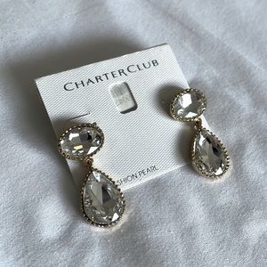 Charter Club Glass Fashion Pearl Earrings